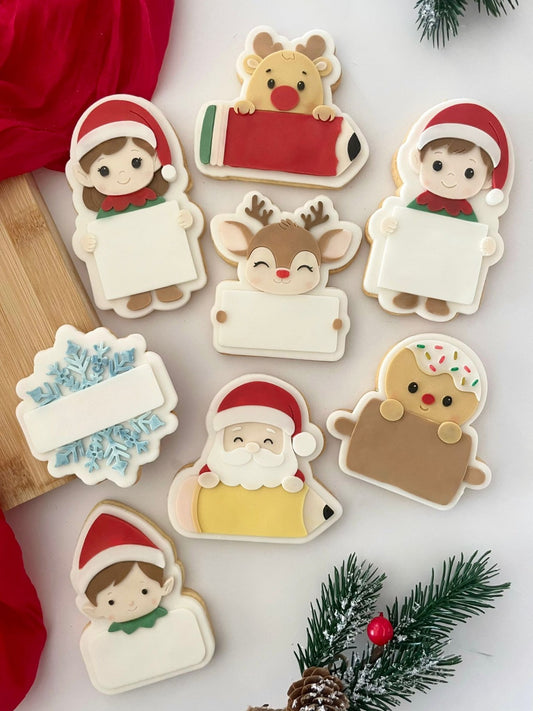 Christmas Plaque Set raised stamp by Le Monde De Mely