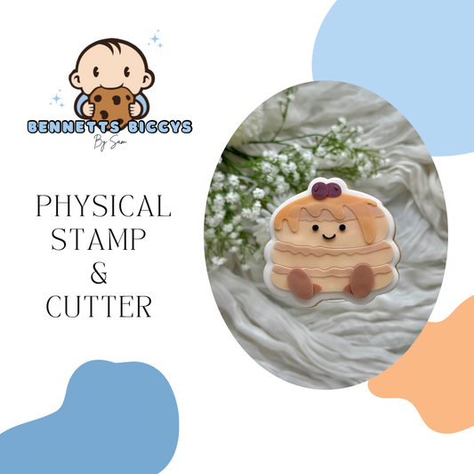 Happy pancakes raised stamp by Bennets Biccys