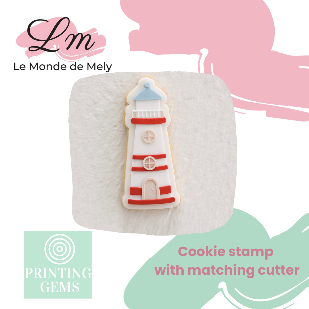 Sailor lighthouse raised stamp by Le Monde De Mely