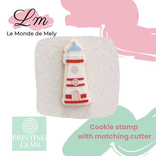 Sailor lighthouse raised stamp by Le Monde De Mely