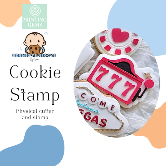 Lucky 7 slot raised stamp by Bennets Biccys