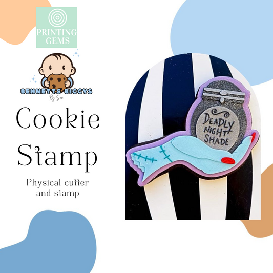 Christmas Nightmare Shade raised stamp by Bennets Biccys