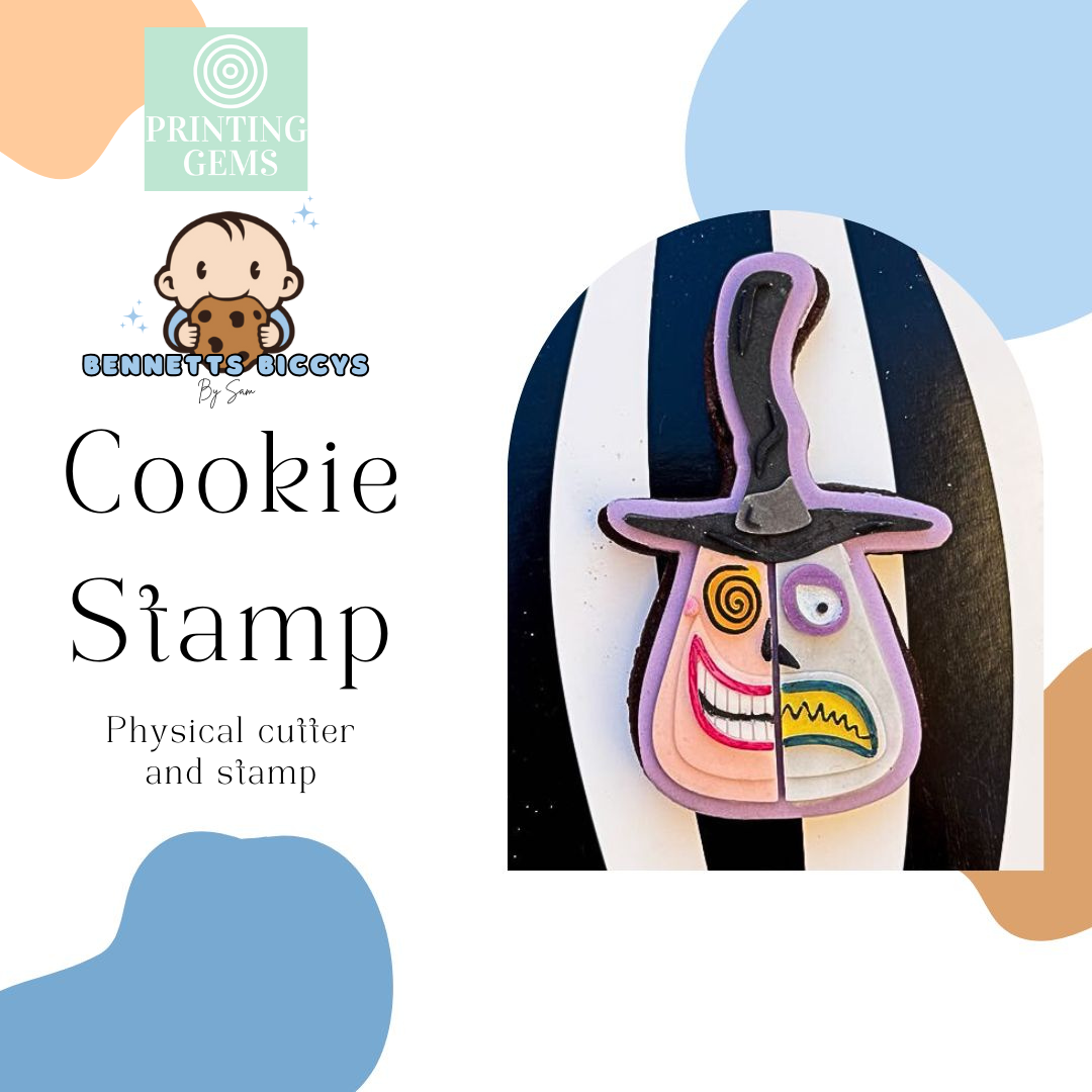 Christmas Nightmare two faces raised stamp by Bennets Biccys