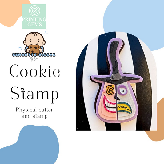 Christmas Nightmare two faces raised stamp by Bennets Biccys