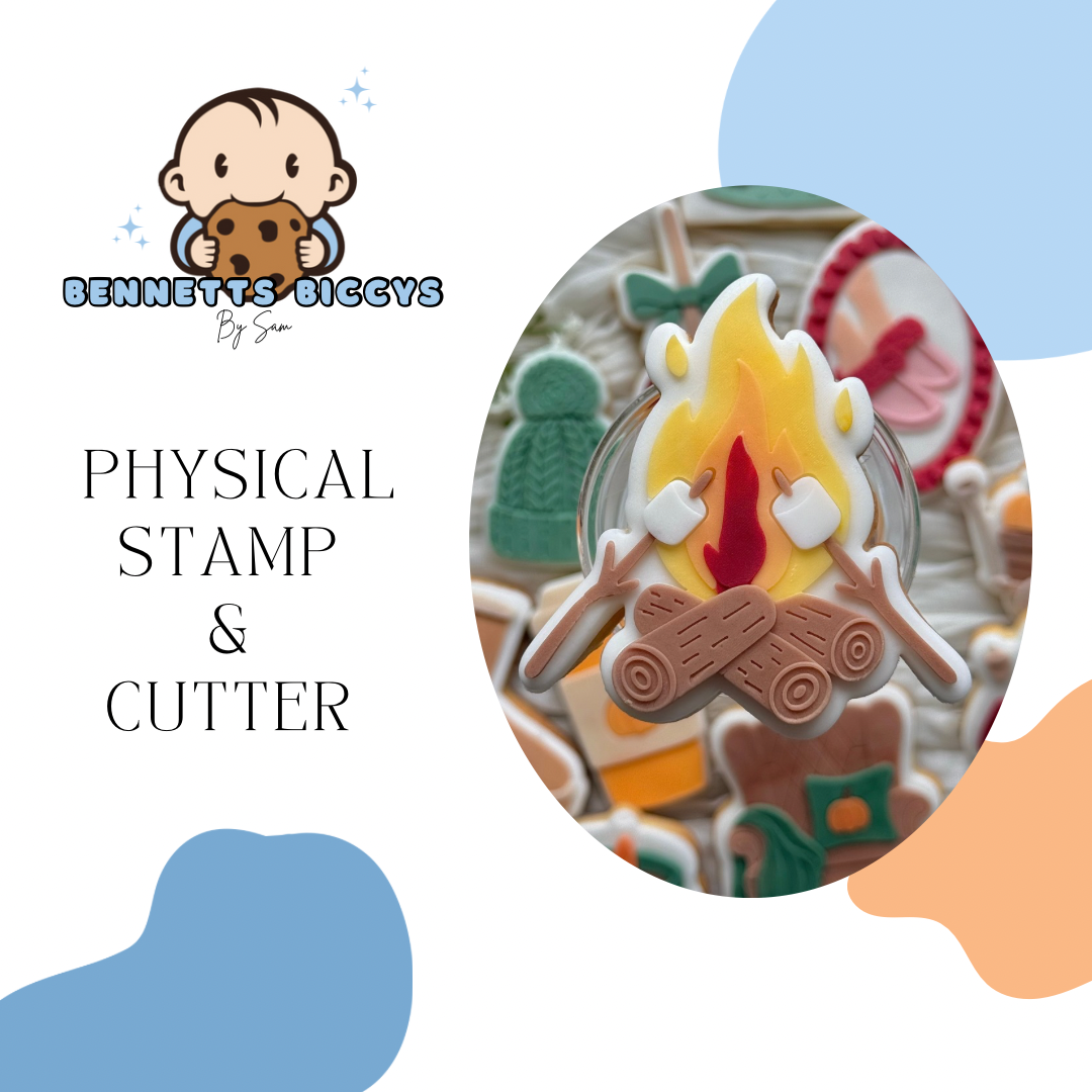 Campfire raised stamp by Bennets Biccys