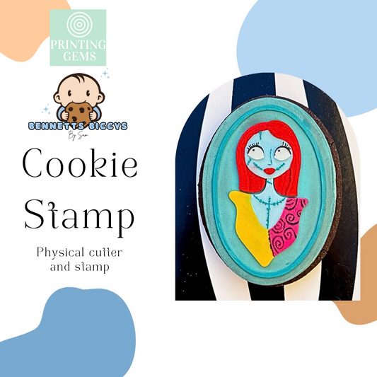 Christmas Nightmare girl raised stamp by Bennets Biccys