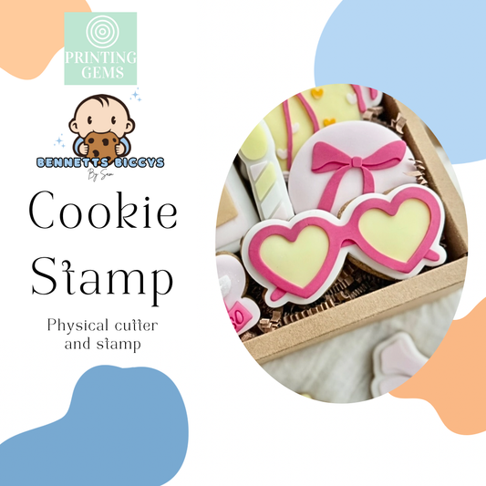 Heart sunglasses raised stamp by Bennets Biccys