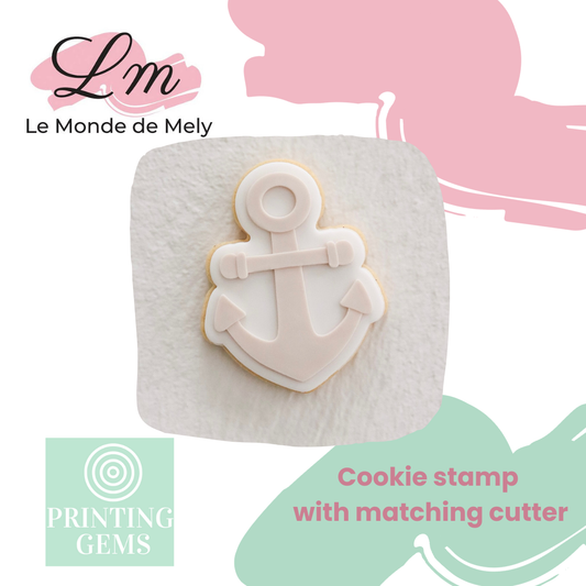 Sailor anchor raised stamp by Le Monde De Mely