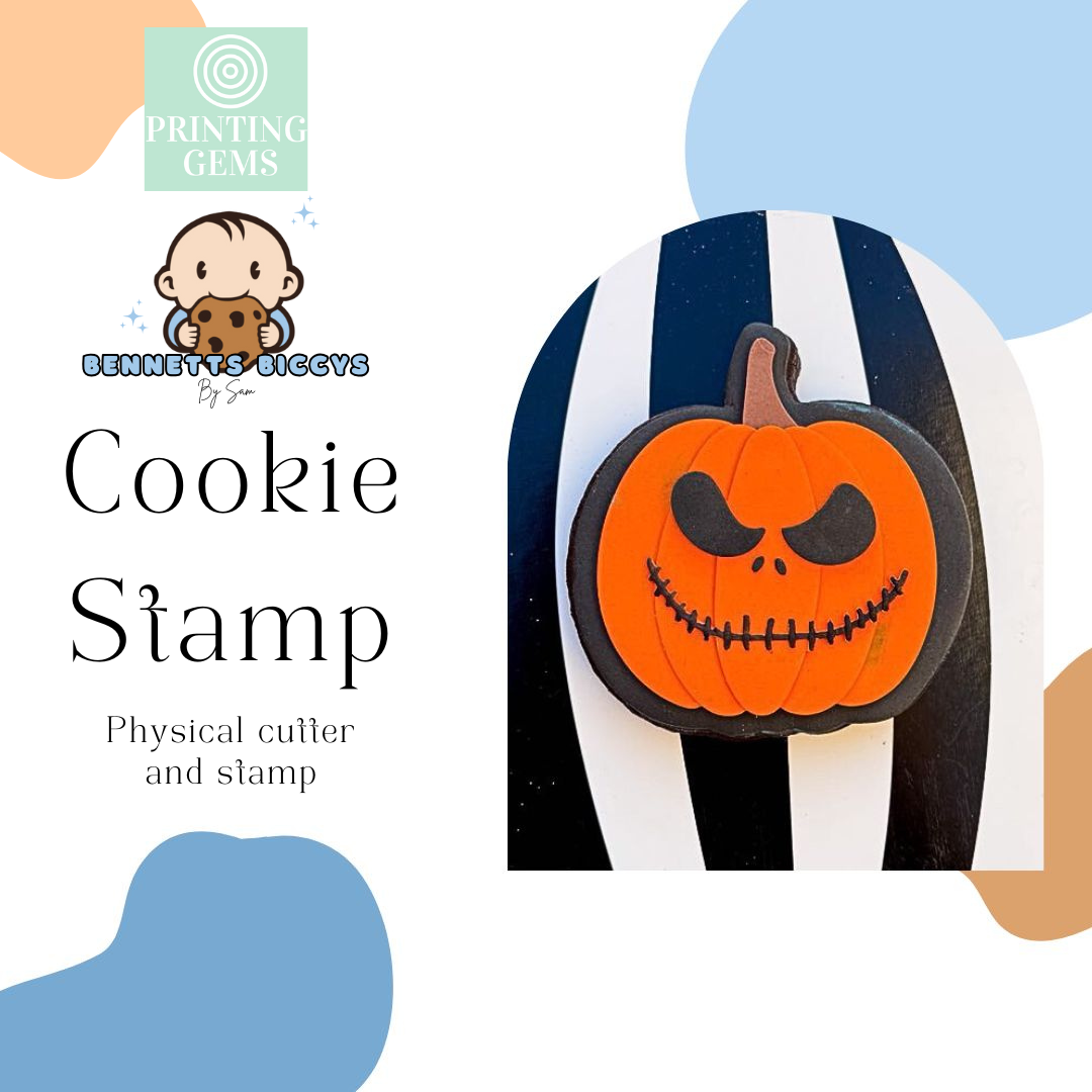 Christmas Nightmare pumpkin raised stamp by Bennets Biccys