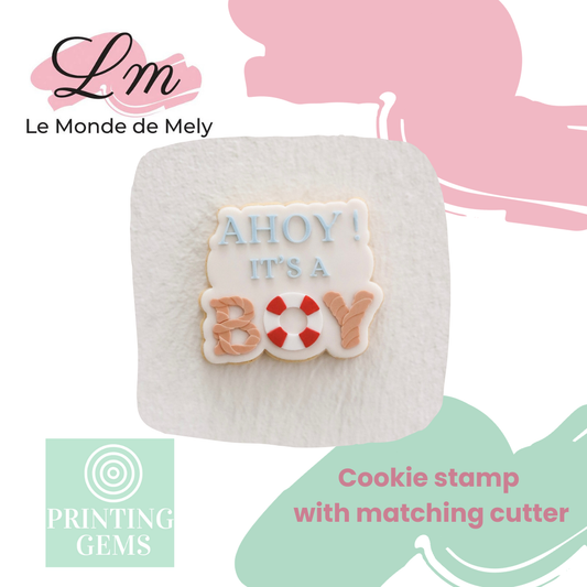 Sailor ahoy it's a boy raised stamp by Le Monde De Mely