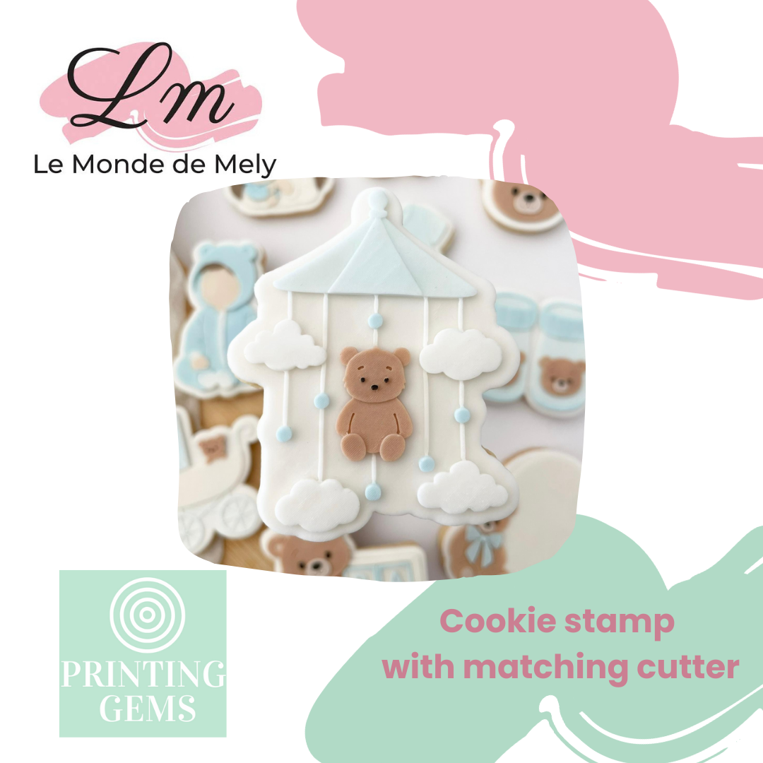 Baby Bear Mobile raised stamp by Le Monde De Mely