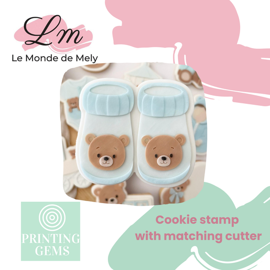 Baby Bear Socks raised stamp by Le Monde De Mely