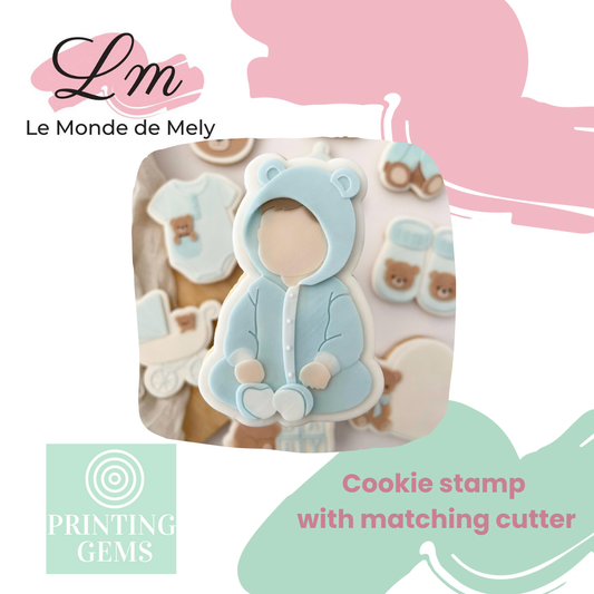 Baby Bear Child Onesie raised stamp by Le Monde De Mely