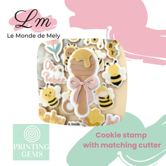 Baby Bee Honey Stick raised stamp by Le Monde De Mely