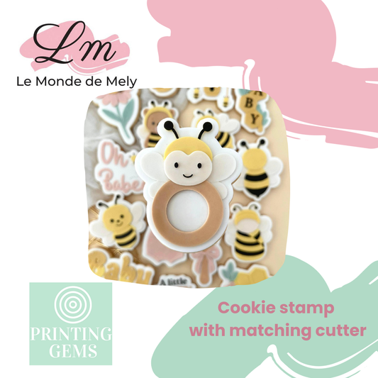 Baby Bee Teether raised stamp by Le Monde De Mely