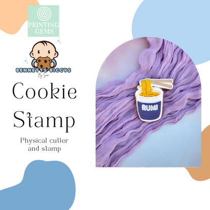 Ramen Noodles raised stamp by Bennets Biccys