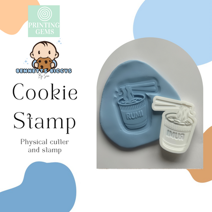 Ramen Noodles raised stamp by Bennets Biccys