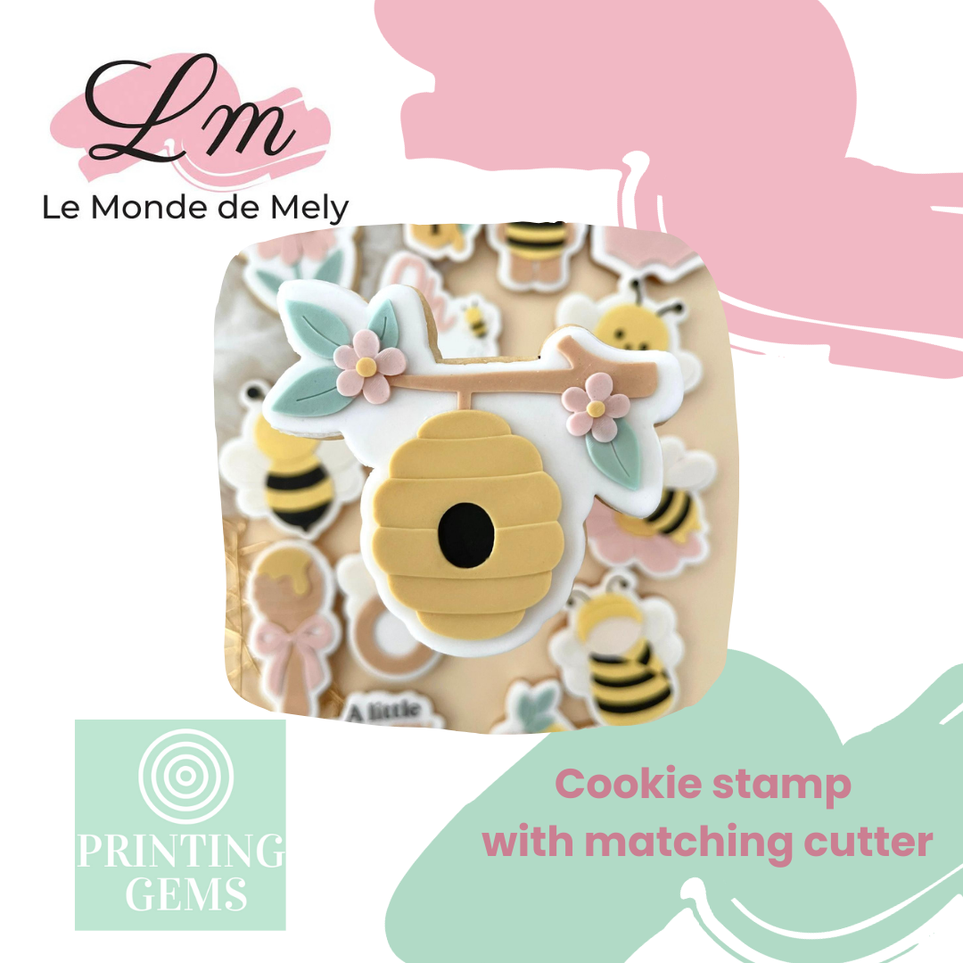 Baby Bee nest raised stamp by Le Monde De Mely