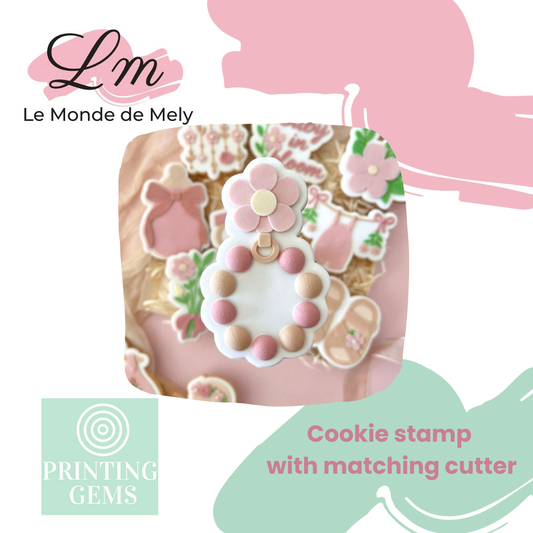 Baby in bloom teether raised stamp by Le Monde De Mely