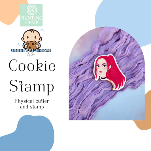 Girl Band Red Hair raised stamp by Bennets Biccys