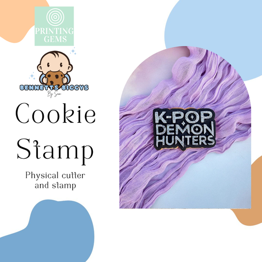 Girl Band name raised stamp by Bennets Biccys