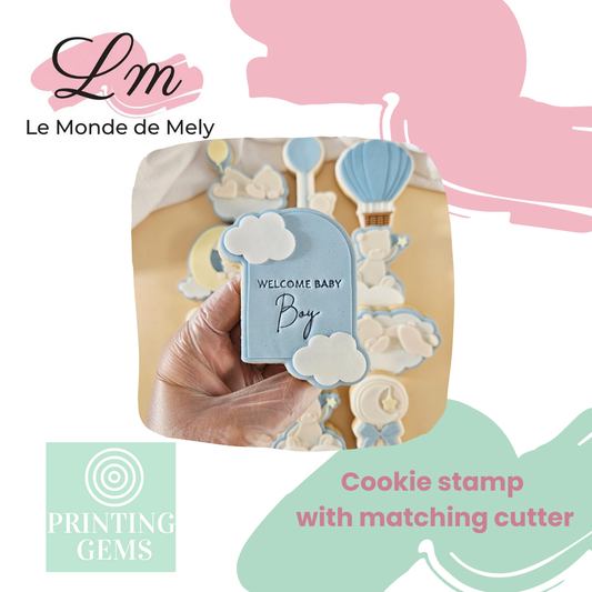 Cloud baby arch raised stamp by Le Monde De Mely