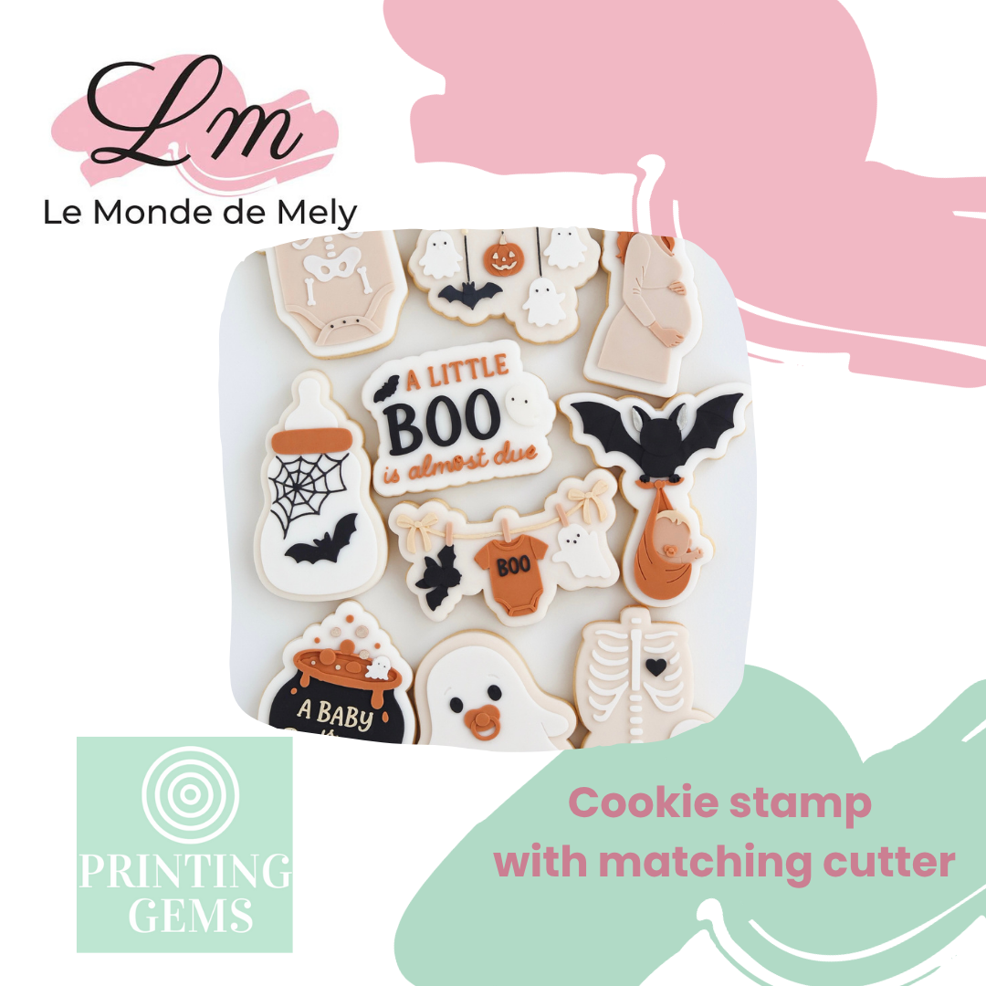 Halloween Baby Shower raised stamp by Le Monde De Mely