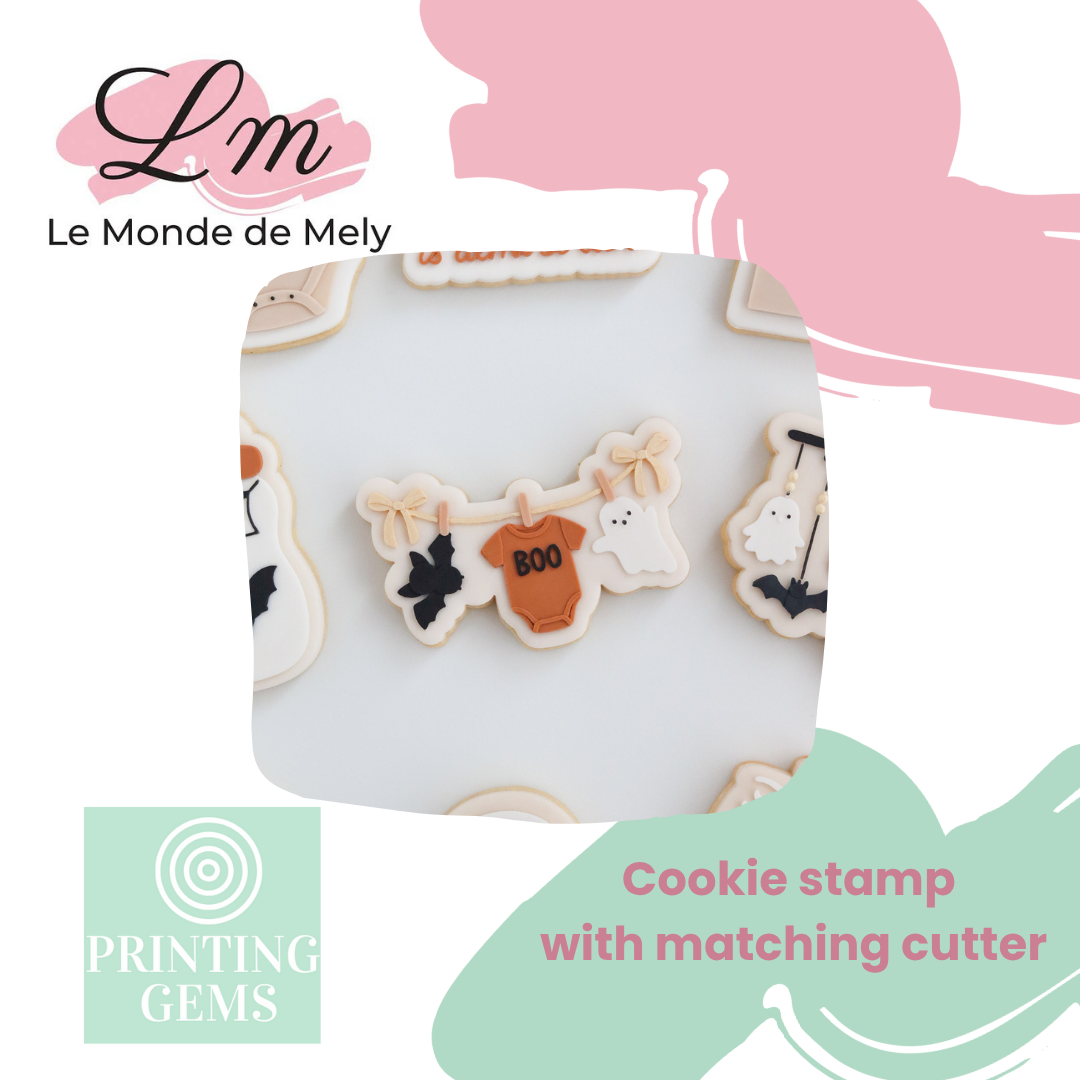 Halloween Baby Shower raised stamp by Le Monde De Mely