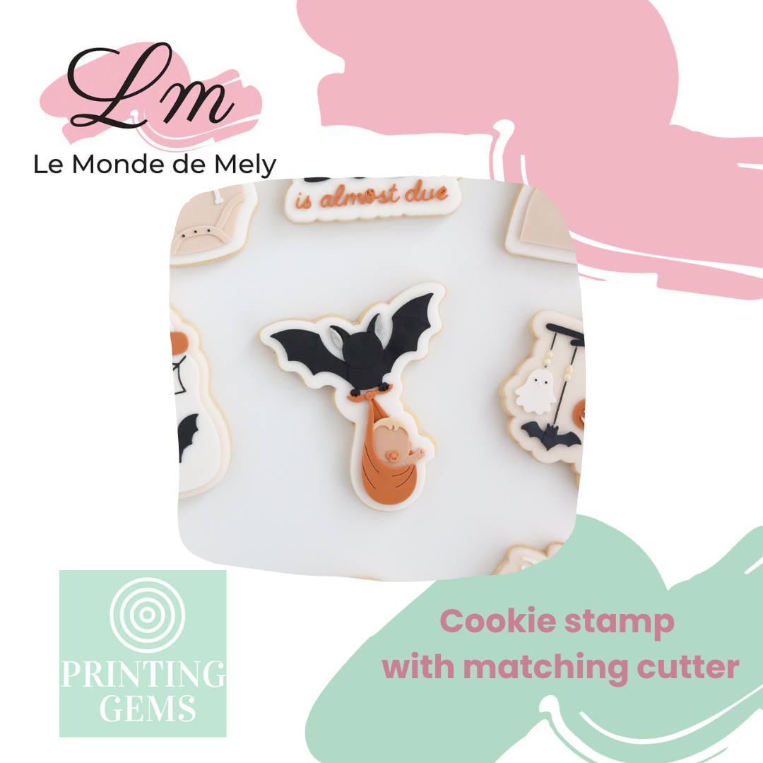 Halloween Baby Shower raised stamp by Le Monde De Mely