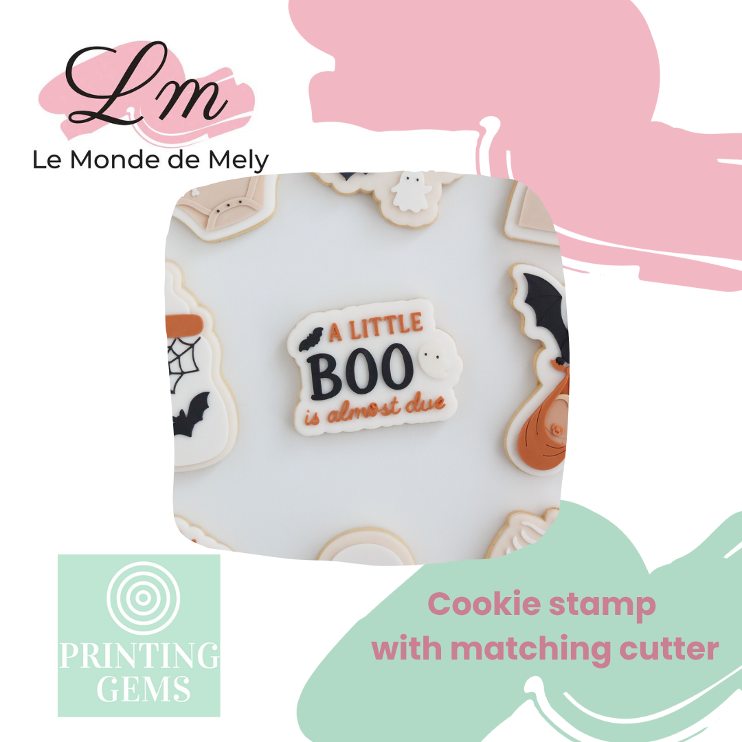 Halloween Baby Shower raised stamp by Le Monde De Mely