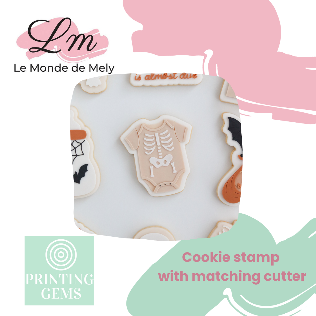 Halloween Baby Shower raised stamp by Le Monde De Mely