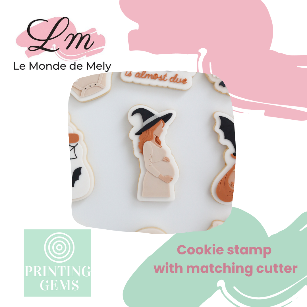 Halloween Baby Shower raised stamp by Le Monde De Mely