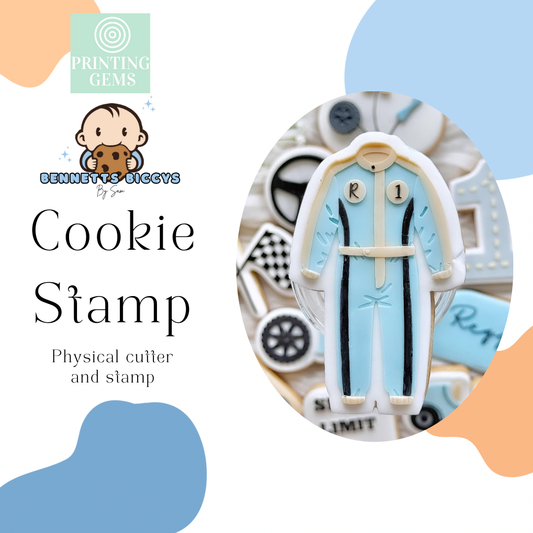 Racing suit raised stamp by Bennets Biccys