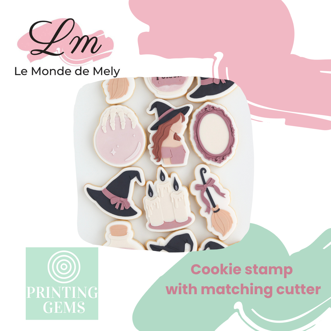 Halloween Witch Set raised stamp by Le Monde De Mely