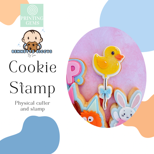Duck balloon raised stamp by Bennets Biccys