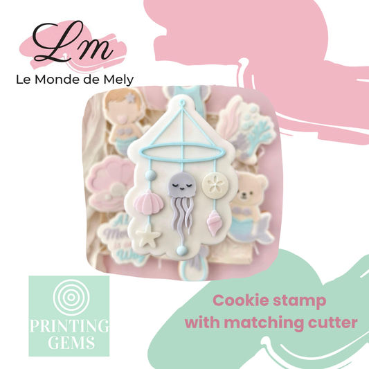 Baby Mermaid raised stamp by Le Monde De Mely