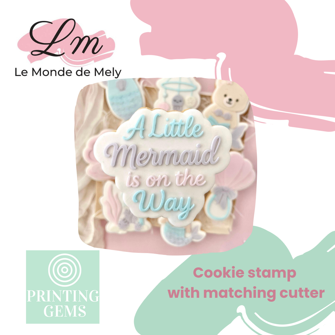 Baby Mermaid raised stamp by Le Monde De Mely