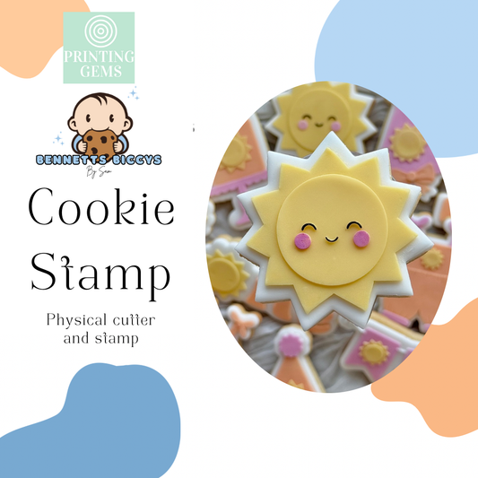 Smiling Sun raised stamp by Bennets Biccys