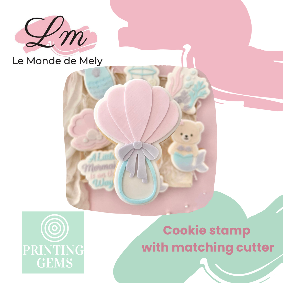 Baby Mermaid raised stamp by Le Monde De Mely