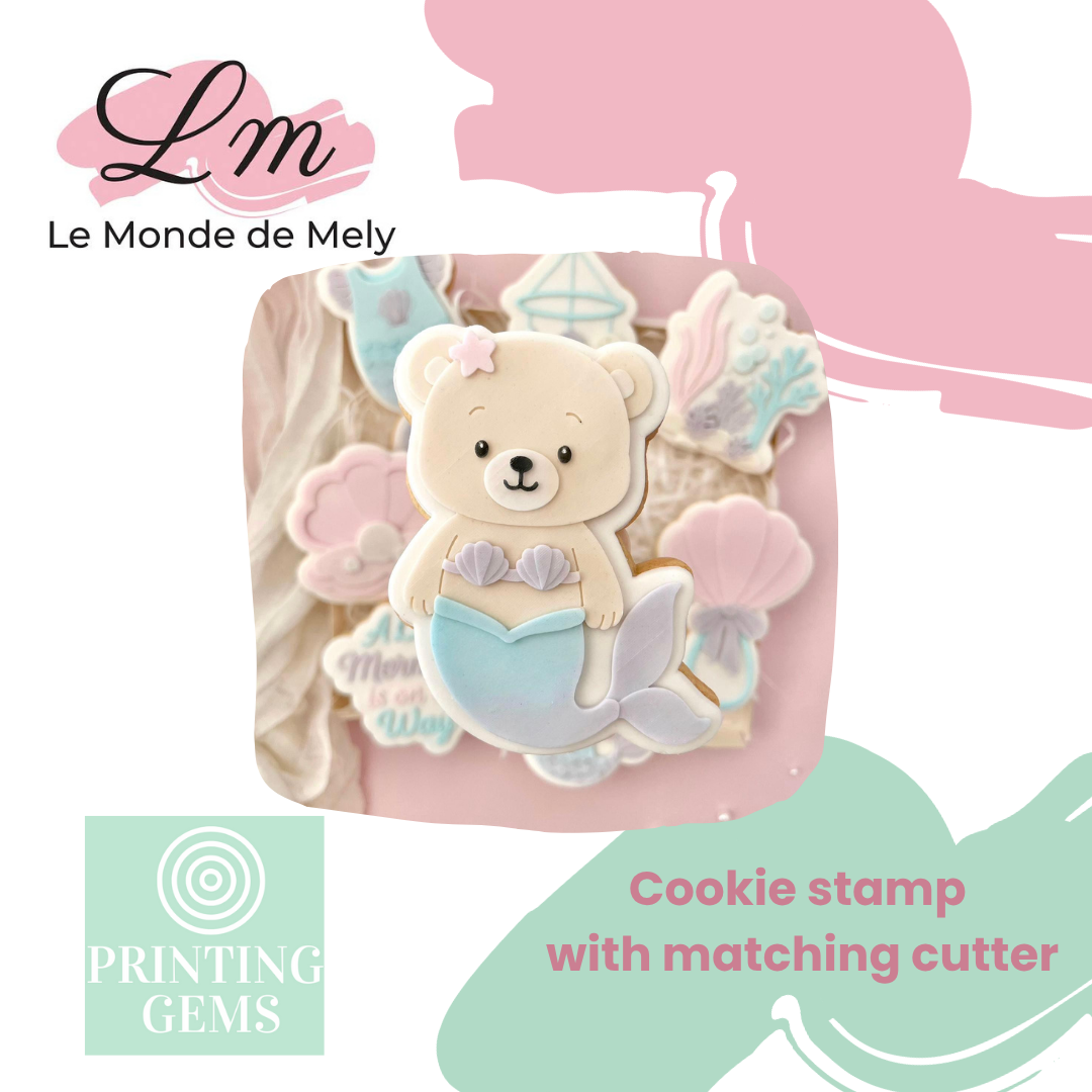 Baby Mermaid raised stamp by Le Monde De Mely