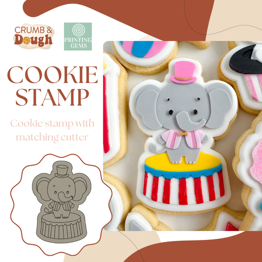 Circus Elephant Stamp by Crumb and Dough