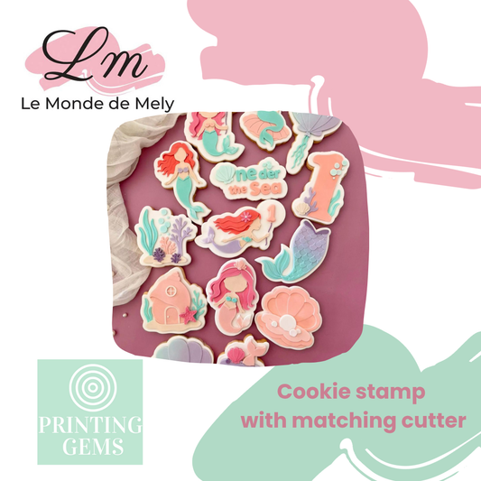 Mermaid raised stamp by Le Monde De Mely