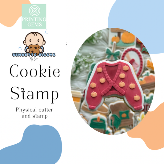 Pumpkin jumper raised stamp by Bennets Biccys