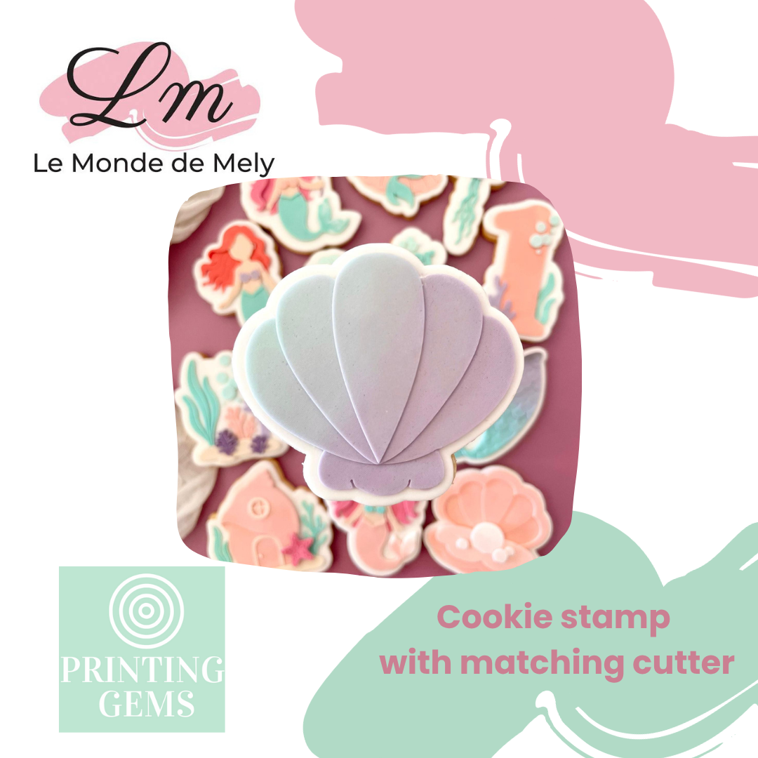 Mermaid raised stamp by Le Monde De Mely