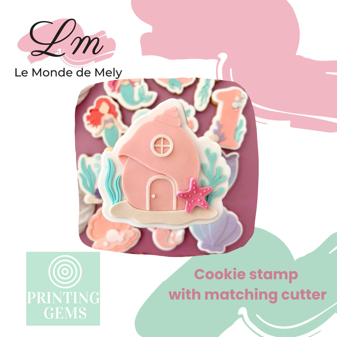 Mermaid raised stamp by Le Monde De Mely