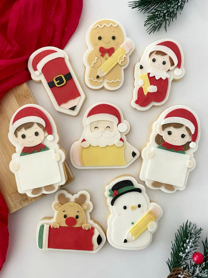 Christmas Plaque Set raised stamp by Le Monde De Mely