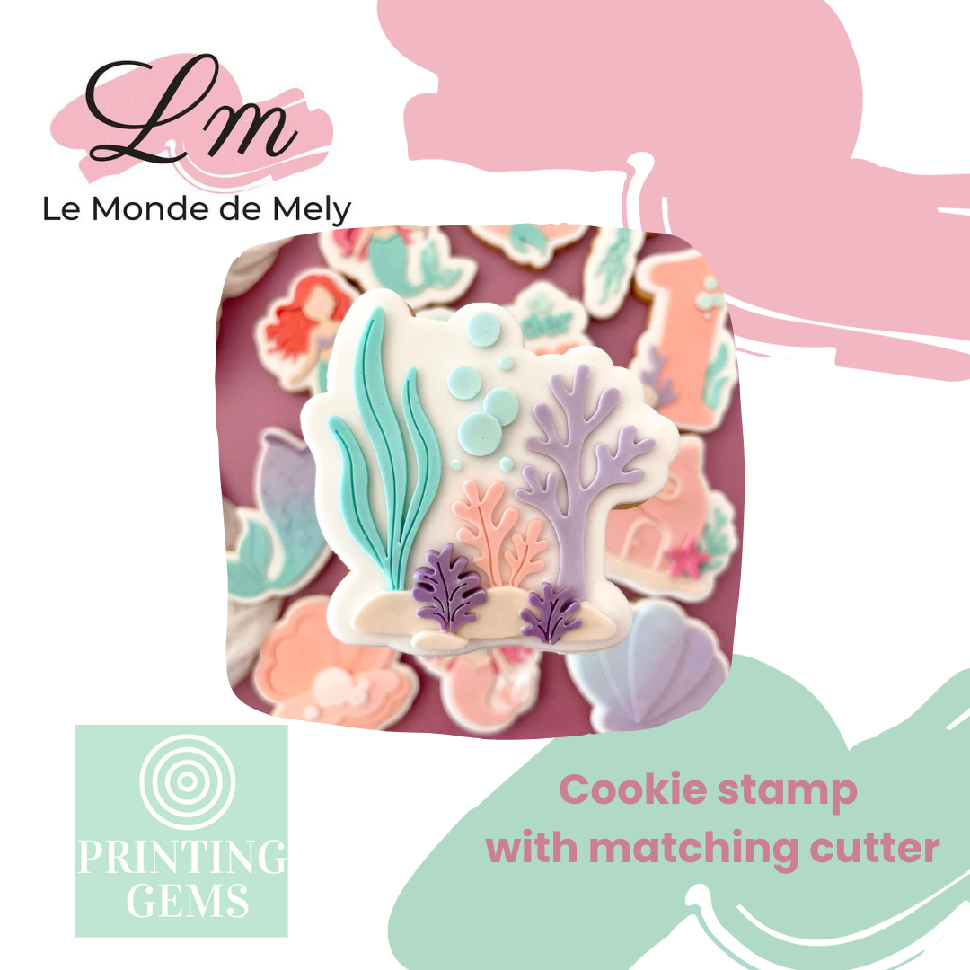 Mermaid raised stamp by Le Monde De Mely