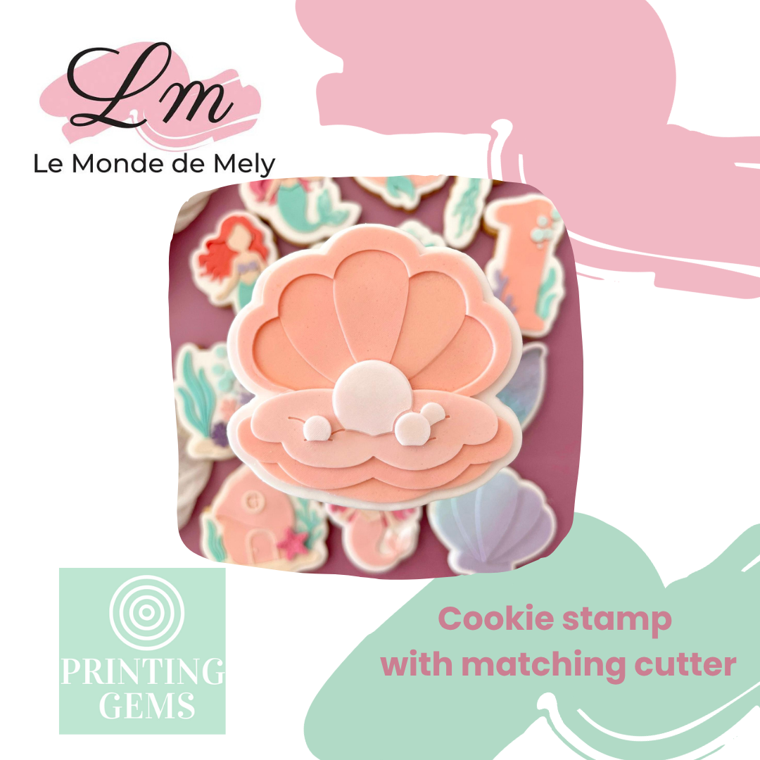 Mermaid raised stamp by Le Monde De Mely