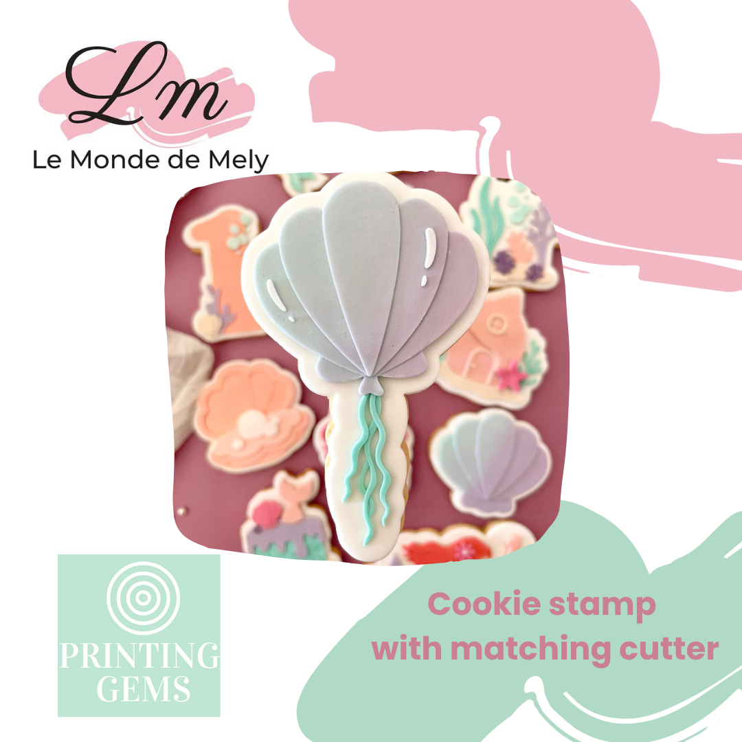 Mermaid raised stamp by Le Monde De Mely