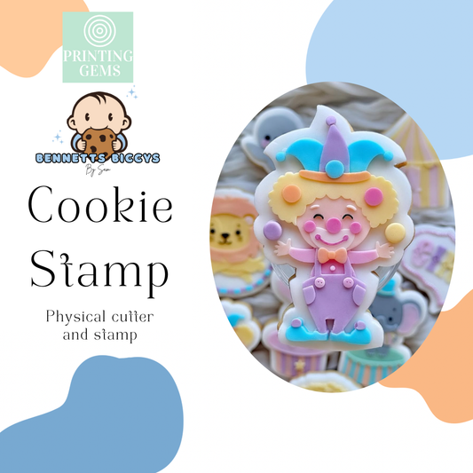 Circus Clown raised stamp by Bennets Biccys